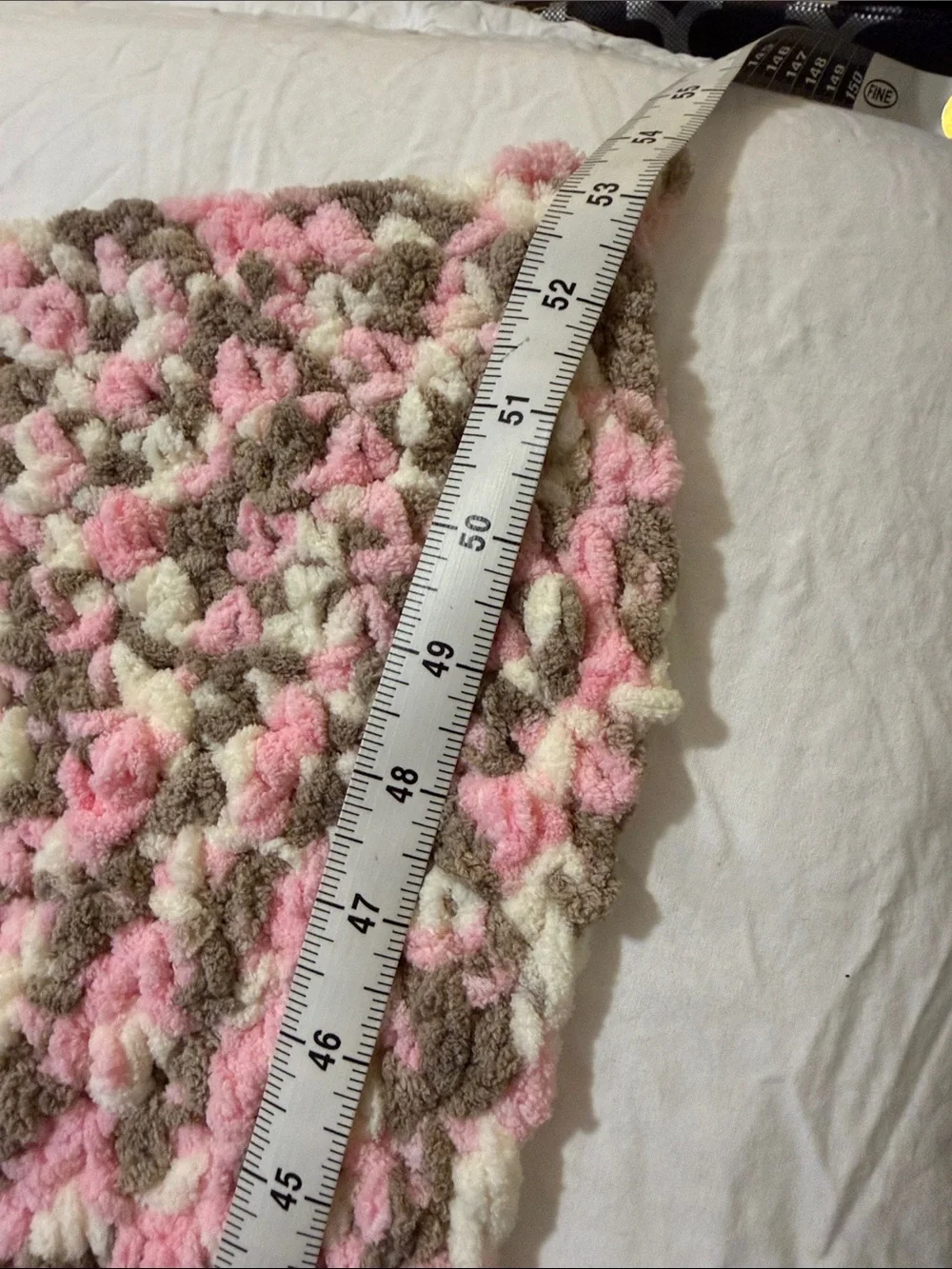 Cozy Pink, Cream & Tan Crochet Baby Blanket - Home Bedding